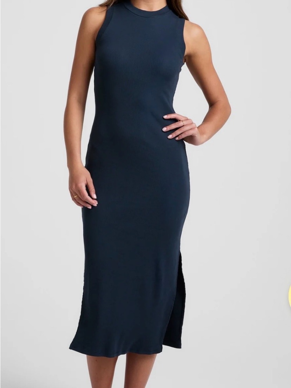 Beyond Yoga Ribbed Tank Dress in Navy. NWT. Size S.